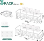 Veken Shower Caddy 3-Pack, Advanced Rustproof Design, No Drilling Adhesive - Image 5