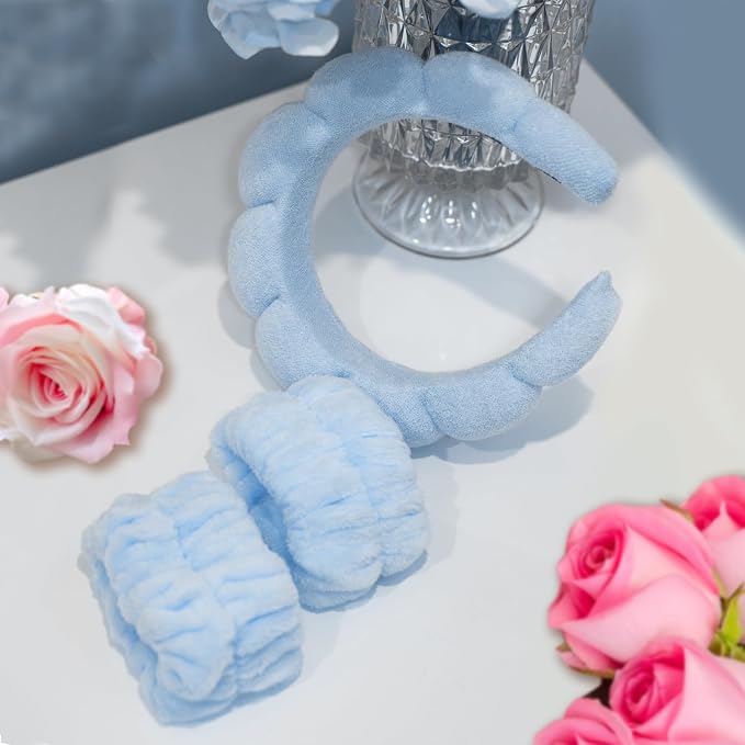 Beleki Spa Headband for Washing Face, Sponge Makeup Skincare Headband & - Image 6