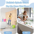 Tub Splash Guard for Kids, Bathtub Water Guard Play Shelf for Bathing, Toy Tray - Image 6