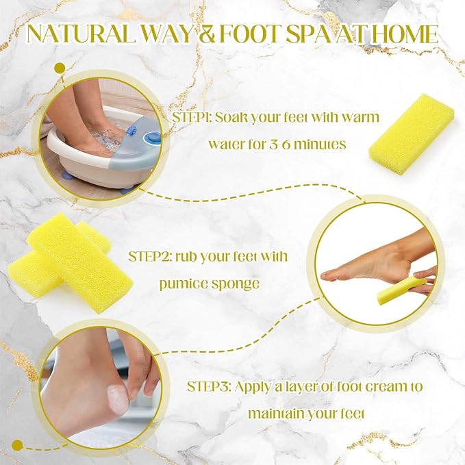 Batiyeer 100 Pcs Pumice Stone for Feet Scrubber Dead Skin Disposable Pedicure - Image 7