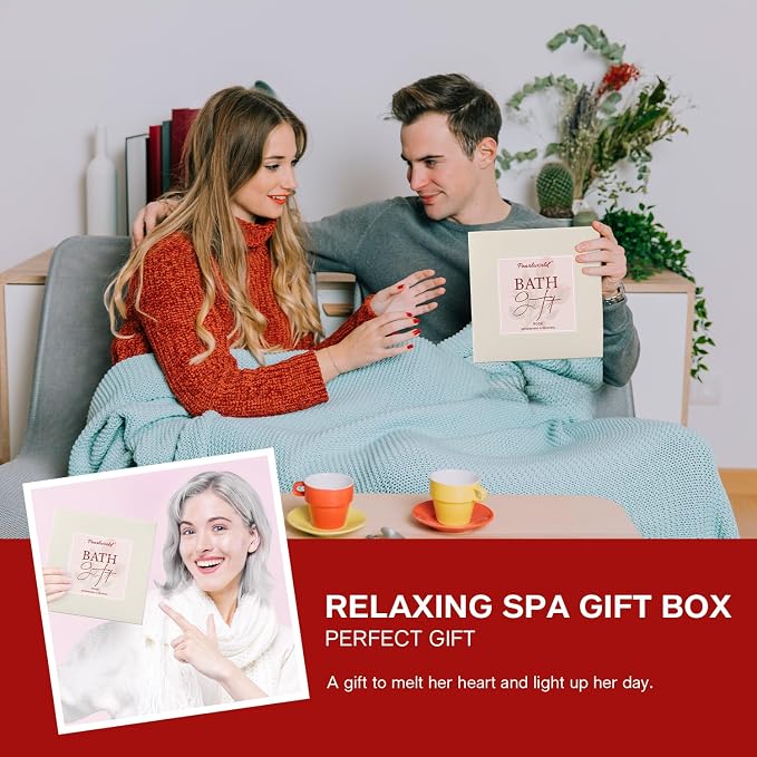 Rose Spa Gift Set for Women, Luxury 9 Pcs Bath Salts Set, Relaxation Gifts for - Image 6