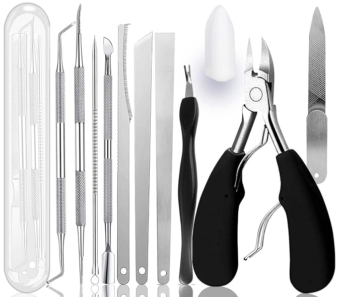 Ingrown Toenail File and Lifters Set, Professional Pedicure Tool Toenail by yeoeigm