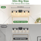 Ascher 5-Light Bathroom Light Fixtures, 33 Inch Vanity Lights - Image 6