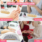 Wooden Stand for Nails Art Display Practice 2 Set, 1 Heart Shaped Acrylic - Image 8
