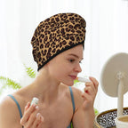 Leopard Hair Towel Wrap Microfiber Fast Drying Hair Turban - Image 7