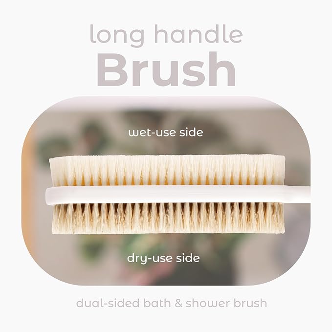 MainBasics Back Scrubber for Shower, Long Handle Body Brush - Image 2