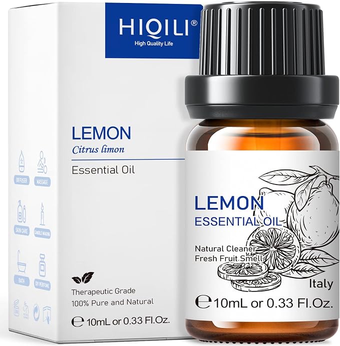 HIQILI Lemon Essential Oil, Household Cleaning, Air Purification, Skin Care by HIQILI