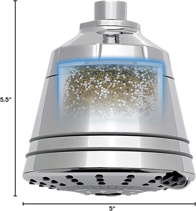Sprite Showers Pure 7-Setting Filtered 1.75GPM Showerhead in Chrome - Image 7