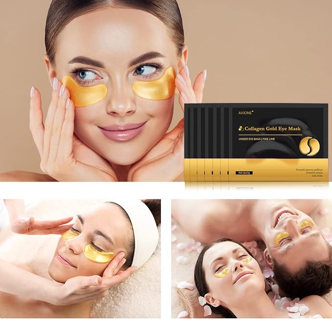 AVJONE 24K Gold Under Eye Patches, Collagen Eye Masks - Image 6