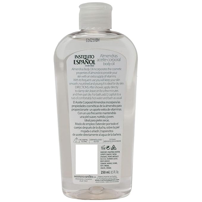 Instituto Español Almond Body Oil, Smoothness - Image 3