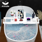 Artmalle Foldable Bathtub Caddy Tray - Image 7