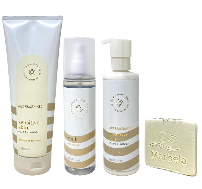 Bath & Body Works Sensitive Skin Milk Fragranced 3 Piece Set by BathBodyWorks