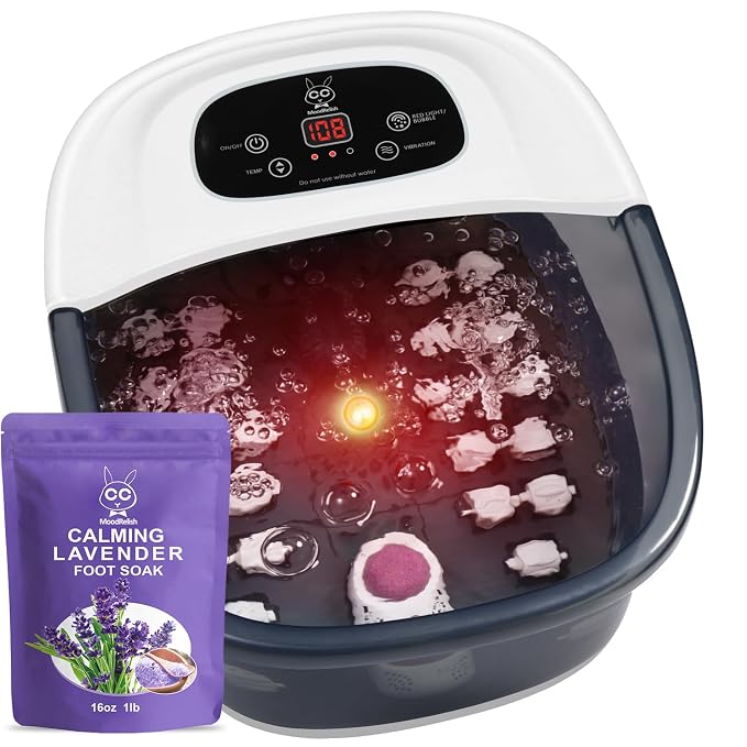 Foot Spa Bath Massager with Heat Bubbles and Vibration Massage and Jets - Image 8