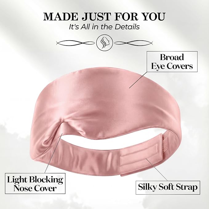 SLEEP SANCTUARY 100% Pure Mulberry Silk Sleep Mask - Image 6