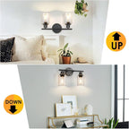 FOLKSMATE Bathroom Light Fixtures, 2-Light Oil Rubbed Bronze Vanity Light - Image 2