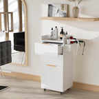 OmySalon Salon Cart with Wheels, 3-Tier Rolling Hair Styling Station, 2 Drawers - Image 7