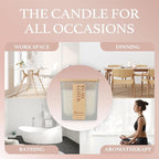 Scented Candle, 7.04 oz White Musk Aromatherapy Candle, Natural Soy Wax - Image 3