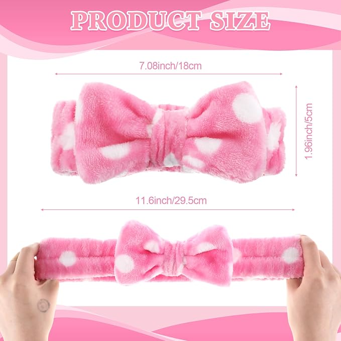 50 Pcs Pink Spa Headband Bulk Spa Sleepover Party Supplies - Image 2