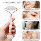 Jade Roller for Face, Facial Roller Massager Skin Care Tool, Gua Sha Facial - Image 3