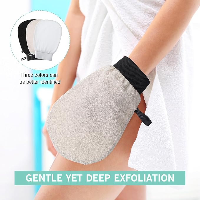 FoldTier 20 Pcs Exfoliating Glove Bulk Summer Exfoliator Mitt Body Scrubber - Image 3
