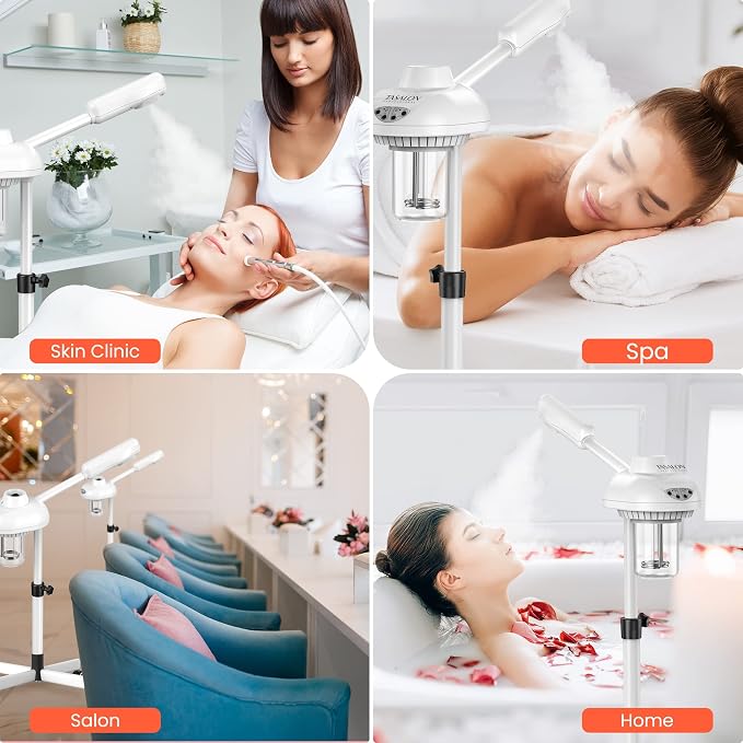 TASALON Professional Facial Steamer on Wheels, Hot Ozone Face Steamer - Image 7