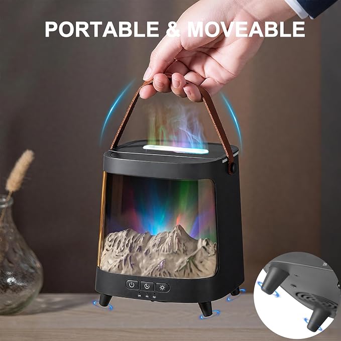 Essential Oil Diffuser, Upgraded Portable Aurora Flame Aromatherapy Scent Aroma - Image 4
