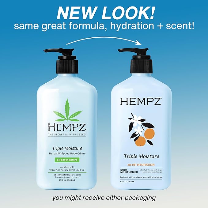 HEMPZ Triple Moisture Body Moisturizer, 17 Oz – Hydrating Lotion Rich - Image 3