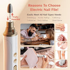 Professional Manicure Pedicure Kit, Electric Nail File Set, 15 Speeds Hand Foot - Image 7