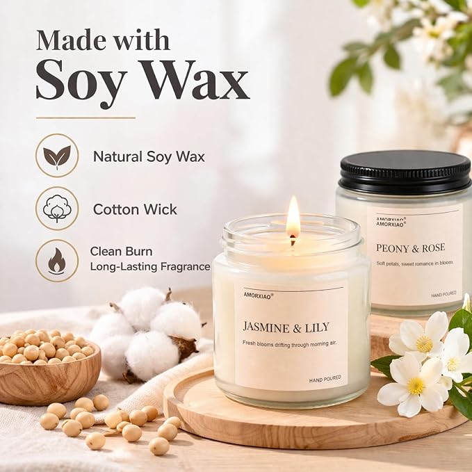 Scented Candles Gift Set, 8 Pack Soy Wax Candles - Image 4