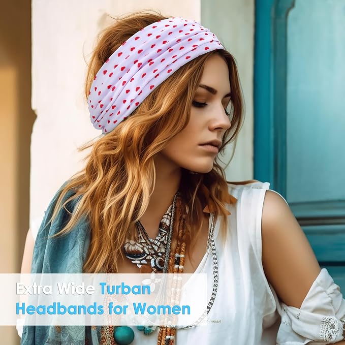 HAUHC Extra Wide Headbands for Women, Boho Headbands for Women's Hair - Image 5