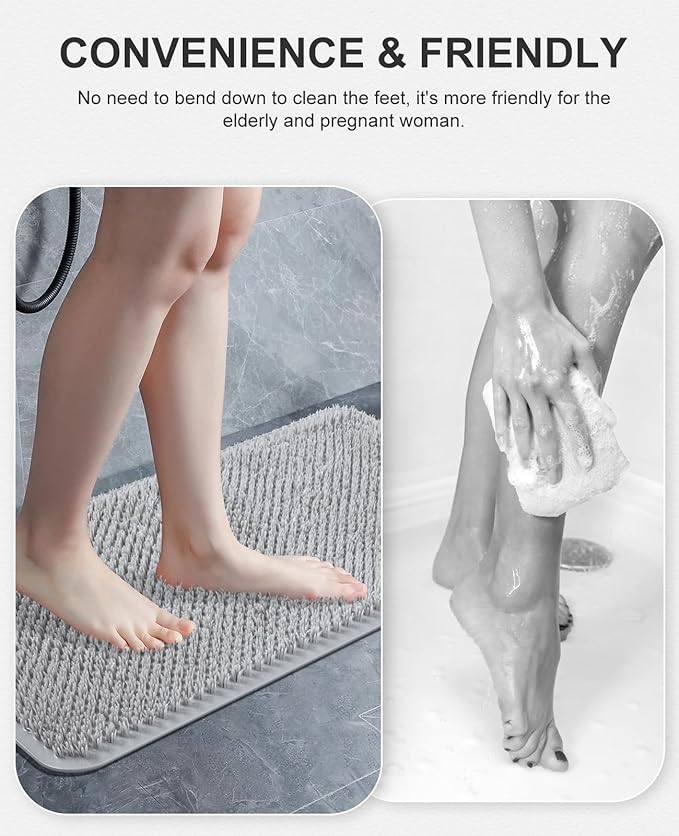 OTHWAY Non Slip Grassy Bathtub Mat : 27.5X15.7 inches Sturdy But Soft Bath - Image 5
