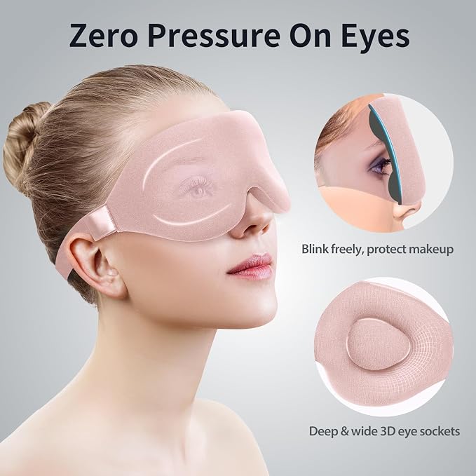 NEWVANGA Sleep Mask for Back and Side Sleeper, Block Out Light, Luxury Sleeping - Image 4