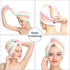 AuroTrends Microfiber Hair Towel 2Pack, Hair Towel Wrap - Image 4