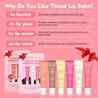 KIMUSE 6 Pcs Tinted Lip Butter Hydration Balm Set, 6 Flavored Shades Hydrating - Image 4