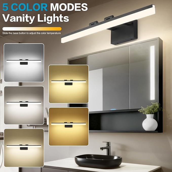 SOLFART 31.5 Inch 5 Color Adjustable Vanity Lights Over Mirror Vanity Lighting - Image 5