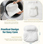 Bath Pillows for Tub, Upgraded 2025 Bathtub Pillow for Head, Neck & Back - Image 6