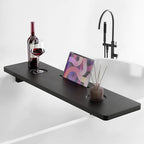 Tinamo Black Bathtub Caddy Tray Table | 35x9x2.5 Inch Large Bath Tub Tray by TINAMO