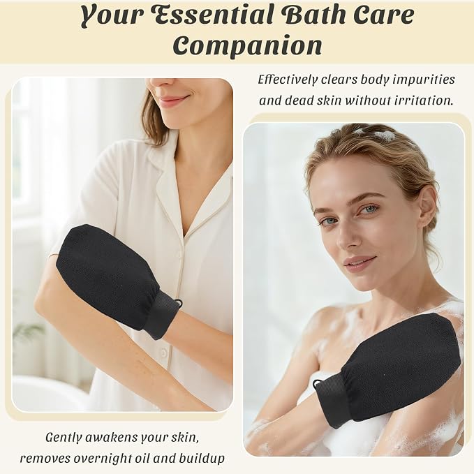 2-Pack Hemp Bath Gloves – Natural Shower Mitts - Image 4