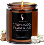 Sandalwood Jasmine Scented Candle by FFFRAGRFLOWING