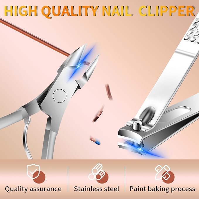 Manicure Set 16 In 1 Professional Stainless Steel Pedicure Kit Toenail Clippers - Image 3