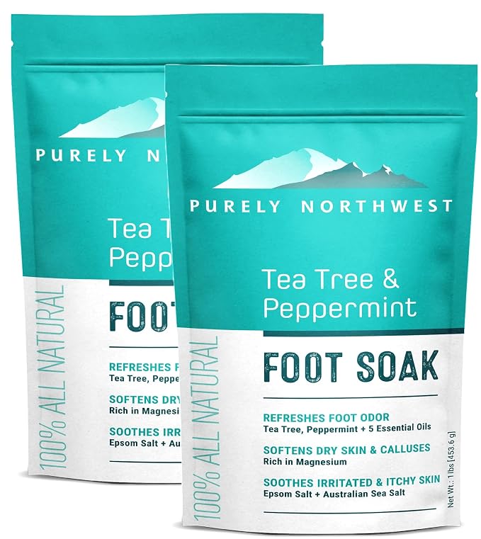 Epsom Salt Tea Tree Foot & Body Soak-Toenail Repair & Ingrown Nails, Athletes by PurelyNorthwest