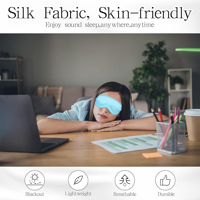 48 Pieces Silk Sleep Mask Eye Coverings - Image 3