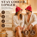 JaGely Sauna Hat for Men Women Sauna Hat Vaporarium Cap Russian Banya Cap for - Image 3