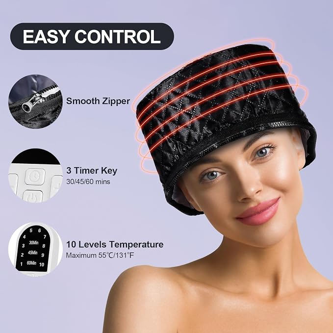Electric Hair Steamer Cap, Hair Care Hat Heating Cap - Image 4