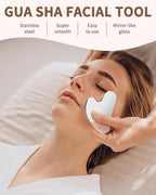Stainless Steel Gua Sha Facial Tools, Tighten Skin Massage Guasha Beauty Tool - Image 4
