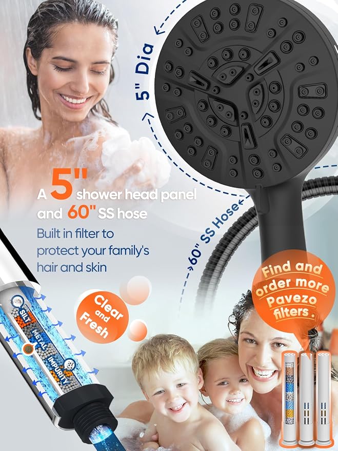 5-Inch High Pressure Handheld Shower Head - Image 4