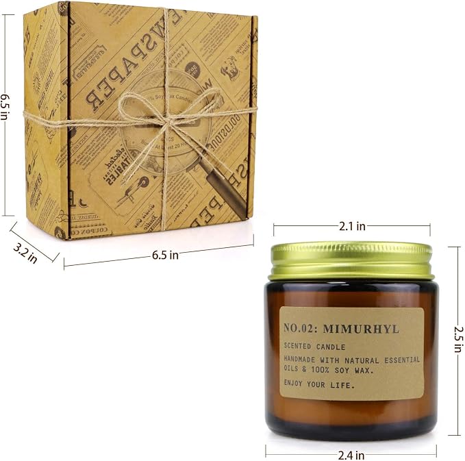YFYTRE 4 Pack Scented Candle Set Soy Wax Candles, Aromatherapy Candles - Image 6