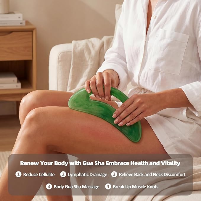 Marble Resin Gua Sha Scraping Massage Tool, Handheld Myofascial Release Tool - Image 2