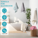 Mixweer 16 Pieces Bath Towels Sets Quick Dry Towel Set - Image 6