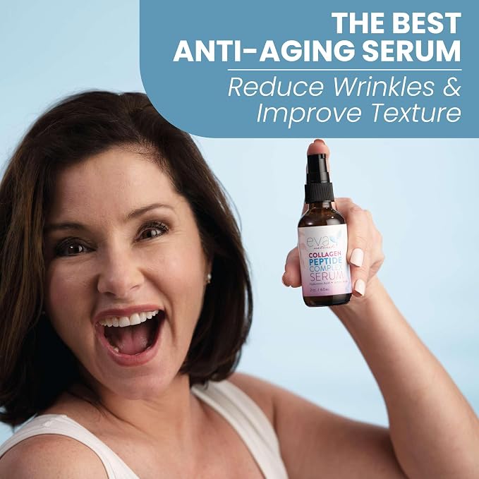 Eva Naturals Multi Peptide Face Serum – Anti Aging Collagen Peptides - Image 3